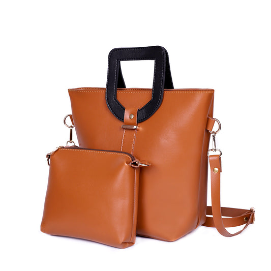 Hazel Brown 2 Pcs Handbag