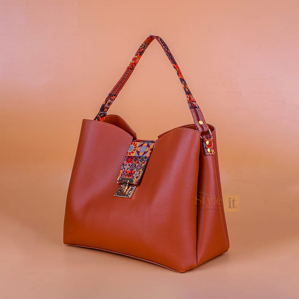 Ease Brownish Bucket Tote