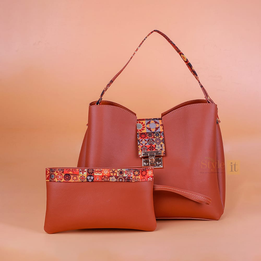 Ease Brownish Bucket Tote